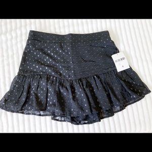 Polka Dot Mini Skirt black